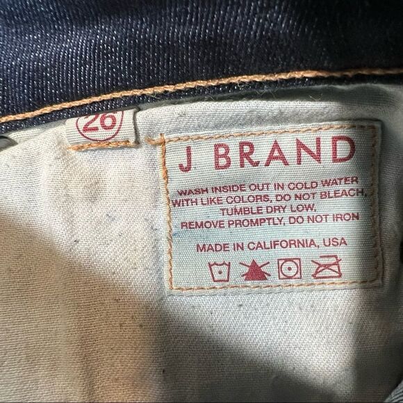 J Brand Lovestory Low Rise Bell Bottom Flare Dark Blue Jeans 26 - Picture 5 of 8